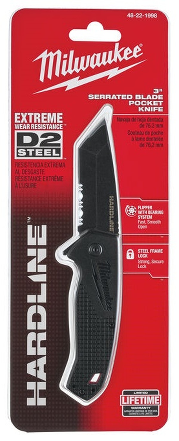 Нож Milwaukee Hardline Serrated складной 48221998