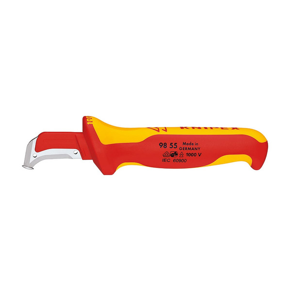 Нож для снятия изоляции Knipex диэлектрический 180мм KN-9855SB нож 180 мм knipex kn 9855sb для удаления изоляции
