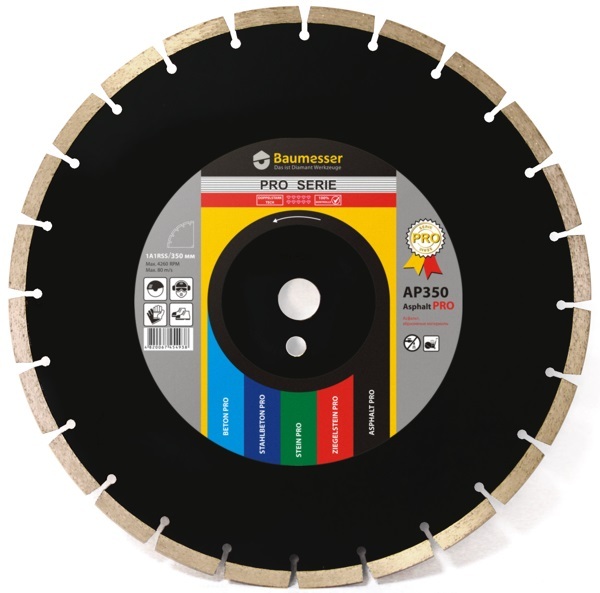 Диск алмазный Baumesser Asphalt PRO 1A1RSS/C3-H 350*3,5/2,5*10*25,4-24 F4 94320005024