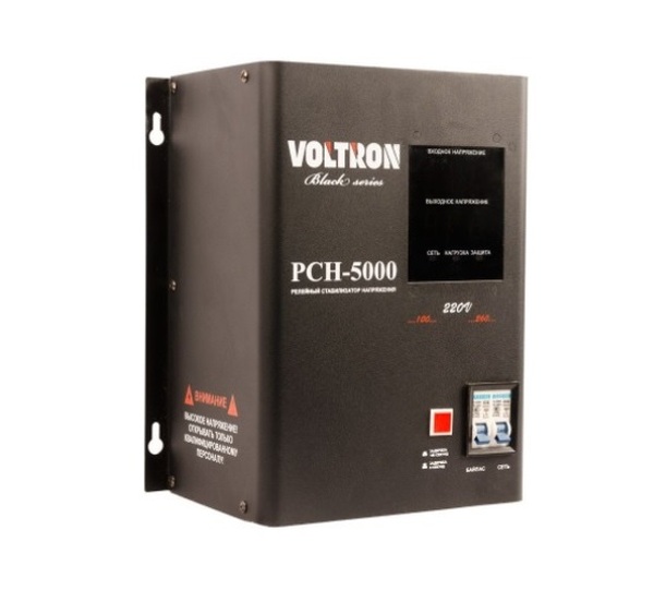 Стабилизатор напряжения Voltron PCH-5000 Black Series навесной