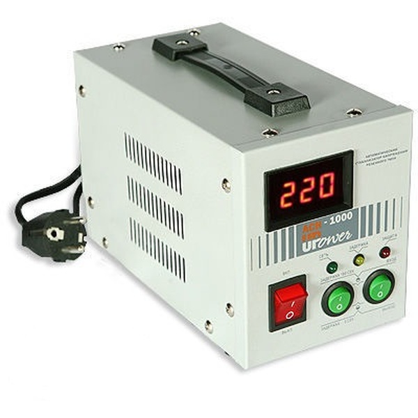Стабилизатор напряжения Upower АСН-1000 с цифровым дисплеем Е0101-0010