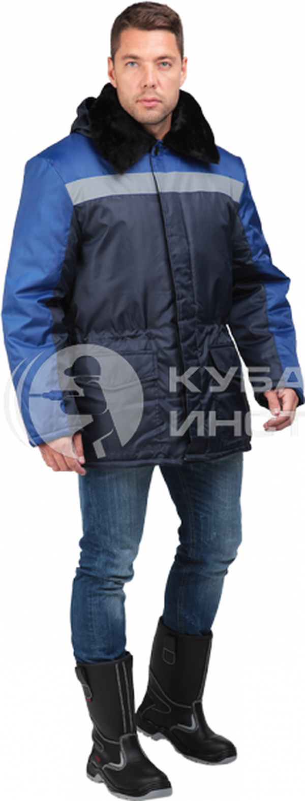 Куртка Регион утепленная темно-синий-василек (96-100, 170-176) Кур 313