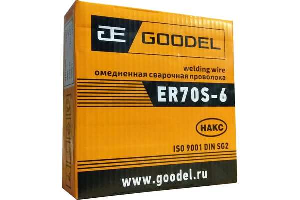 Проволока сварочная омедненная GOODEL ER70S-6-О d.1,0 (D-200, кат. 5кг) АЭМЗ С70D20010N