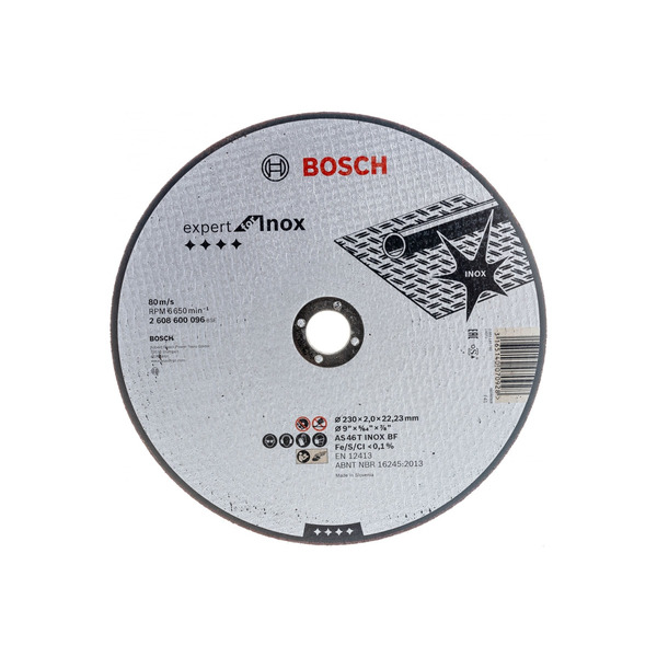 Круг отрезной Bosch Expert for Inox 230*2,0*22,2мм GER 2608600096 bosch expert for inox 2608600096 230 мм 1 шт