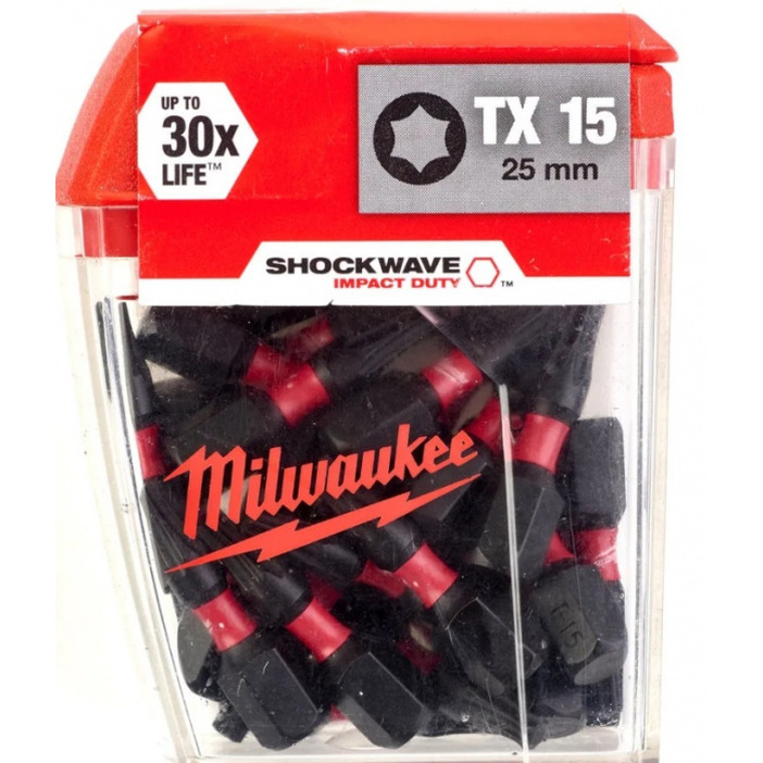 Насадка Milwaukee Shockwave TX15 25мм 25шт 4932430873 насадка milwaukee shockwave tx15 25мм 2шт