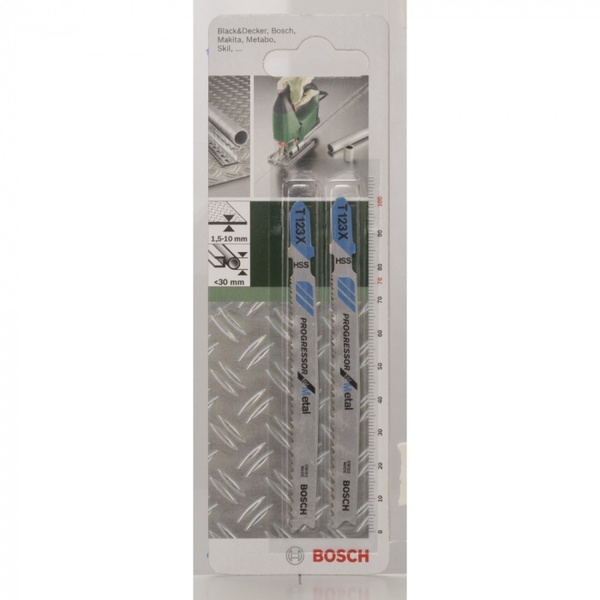 Пилки для лобзика Bosch T123X HSS DIY  2шт  2609256735