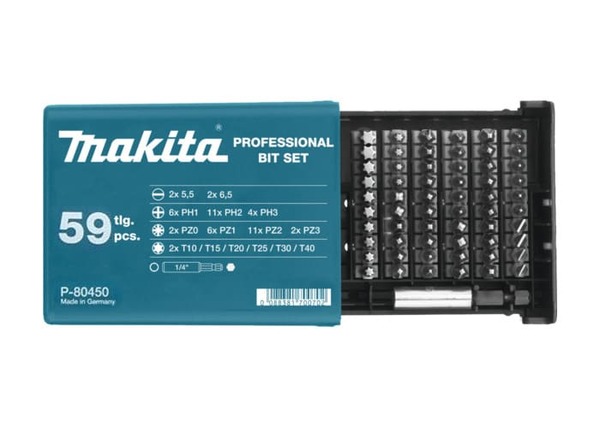 Набор бит Makita  (59шт) 25мм P-80450