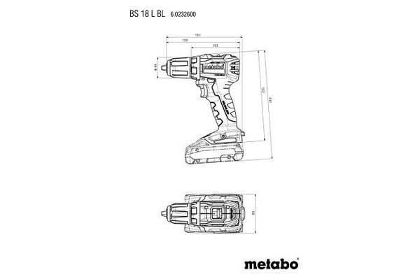 Аккумуляторная дрель-шуруповерт Metabo BS 18 L BL 602326500