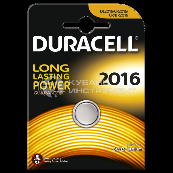 Батарейка Duracell CR2016 (10/100) 01-00006078