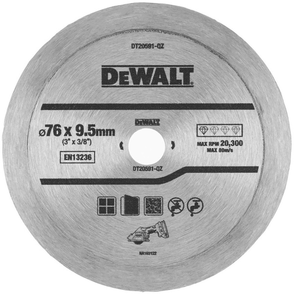 Диск алмазный DeWalt 76*9,5мм DT20591-QZ