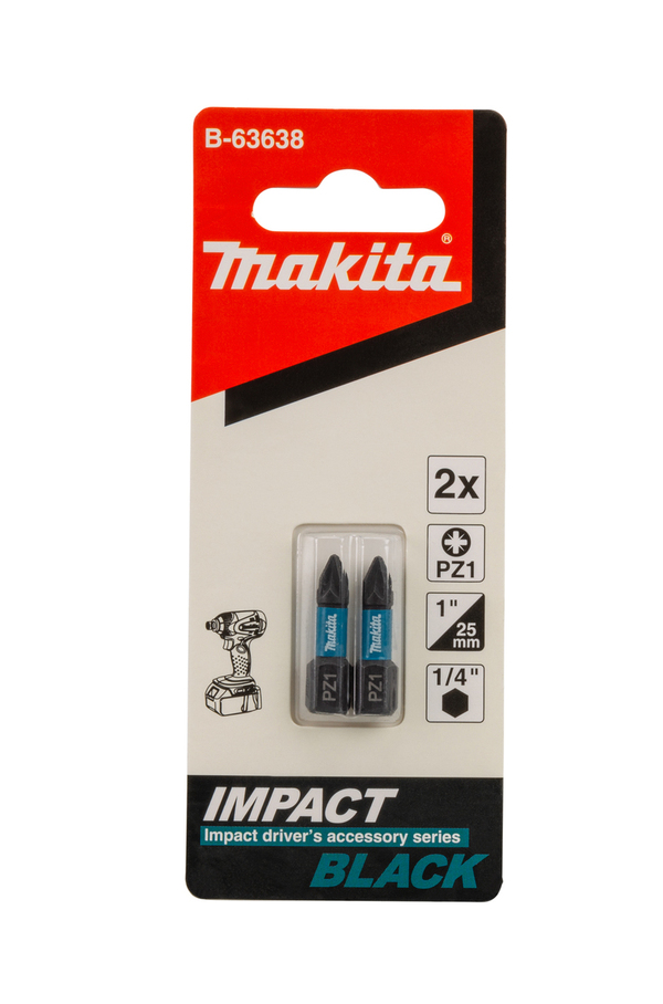 Насадка Makita Impact Black PZ1 25мм C-form 2шт B-63638