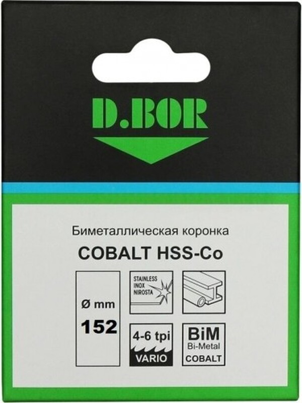 Коронка биметаллическая D.Bor M42 Cobalt 152мм D-HS-BIM-CO-38-152