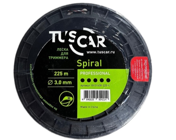 Леска TUSCAR Spiral grey/red, Professional, 3.0mm*225m 10131630-225-4