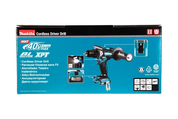 Аккумуляторная дрель-шуруповерт Makita DF001GZ XGT BL 40В, 13мм, 140/68Нм, размер 1.5-13 - фото 17