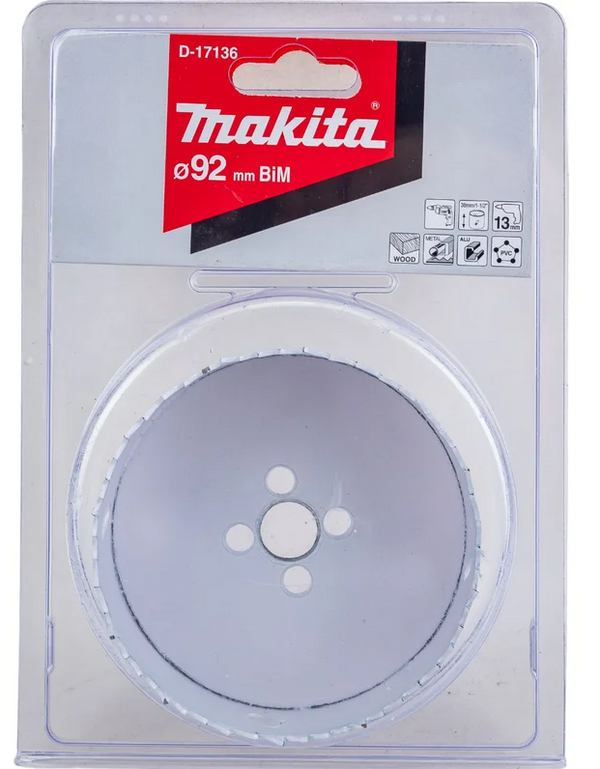 Коронка биметаллическая Makita 93мм D-17136