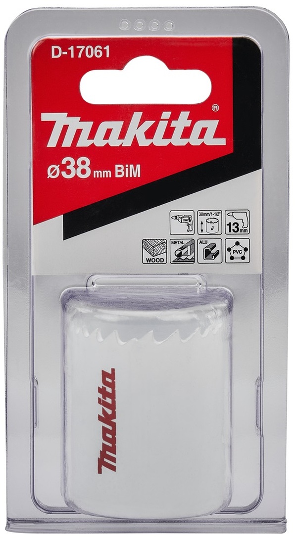 Коронка биметаллическая Makita 38мм D-17061