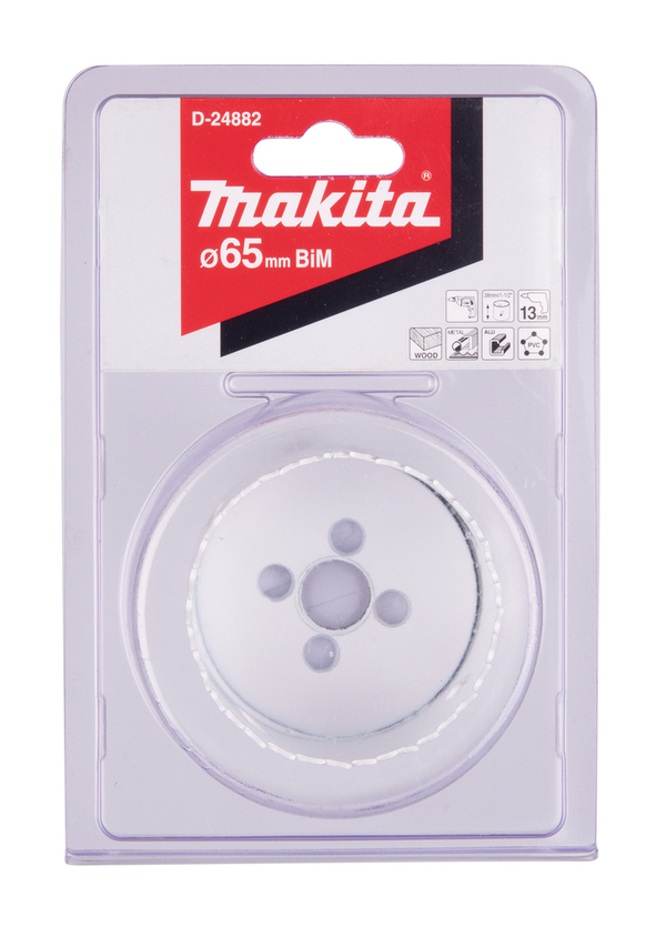 Коронка биметаллическая Makita 65мм D-24882