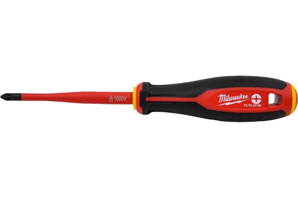 Отвертка диэлектрическая Milwaukee PZ/SL2*100мм 4932478736